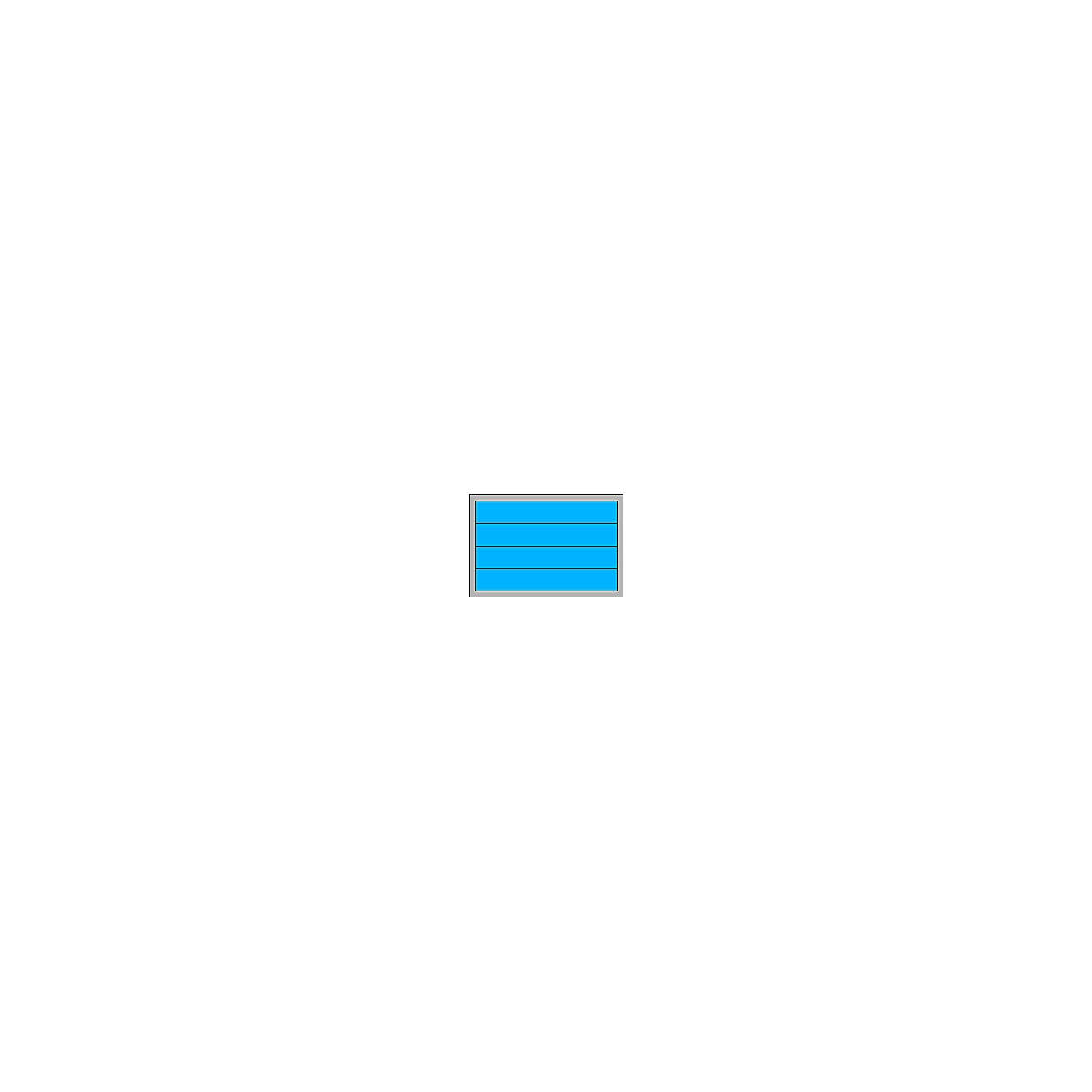 Inzetbak EK 6041 L, PP, blauw, 20 stuks 