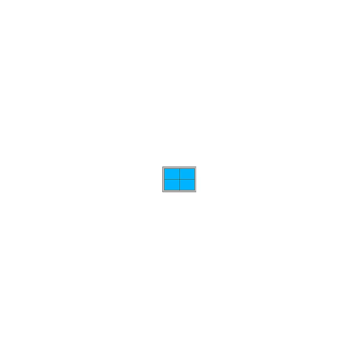 Inzetbak EK 6041, PP, blauw, 20 stuks 
