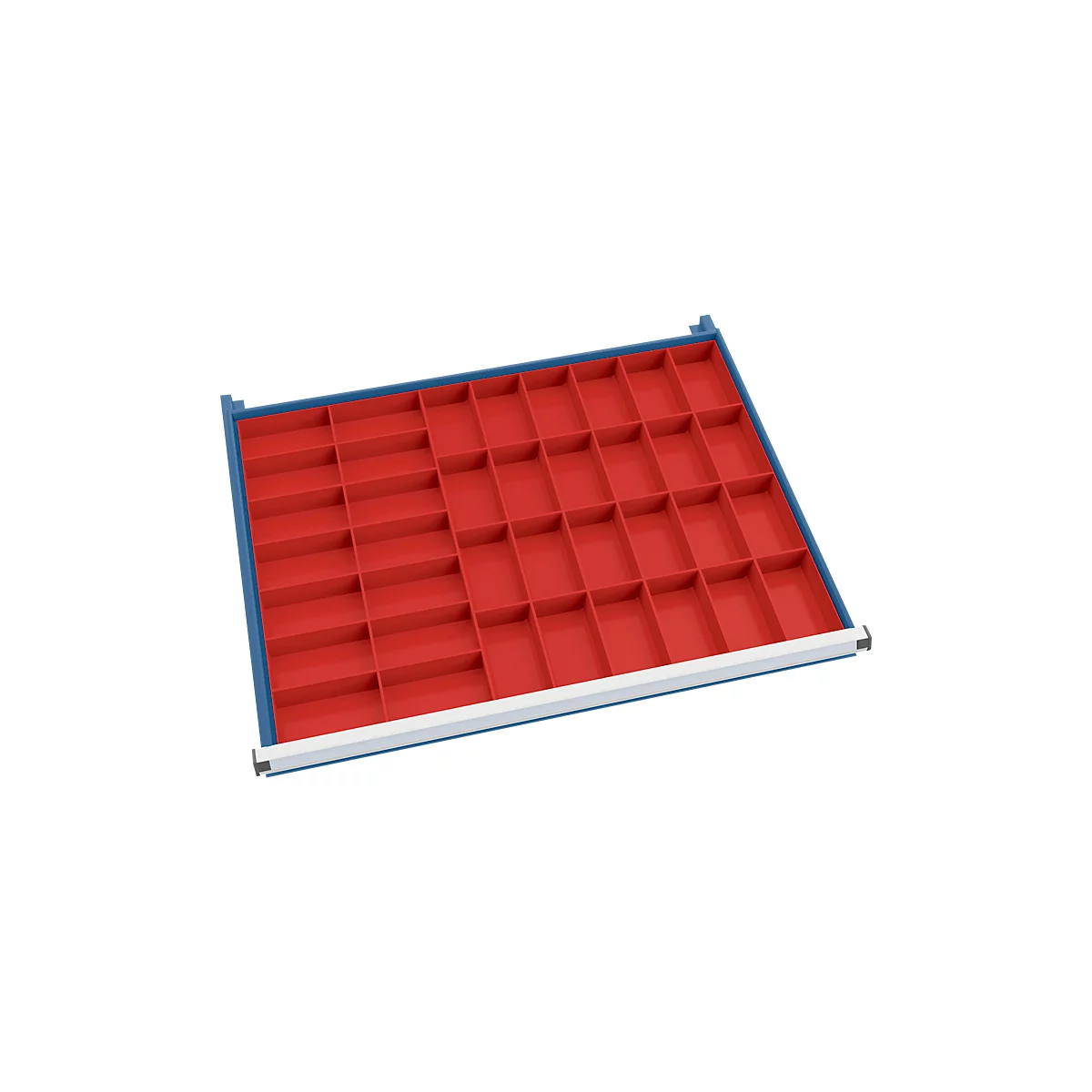 Inzetbakkenset 38 stuks voor ladekast 910 mm breed passend voor schuifladen met een hoogte van 75/100 mm