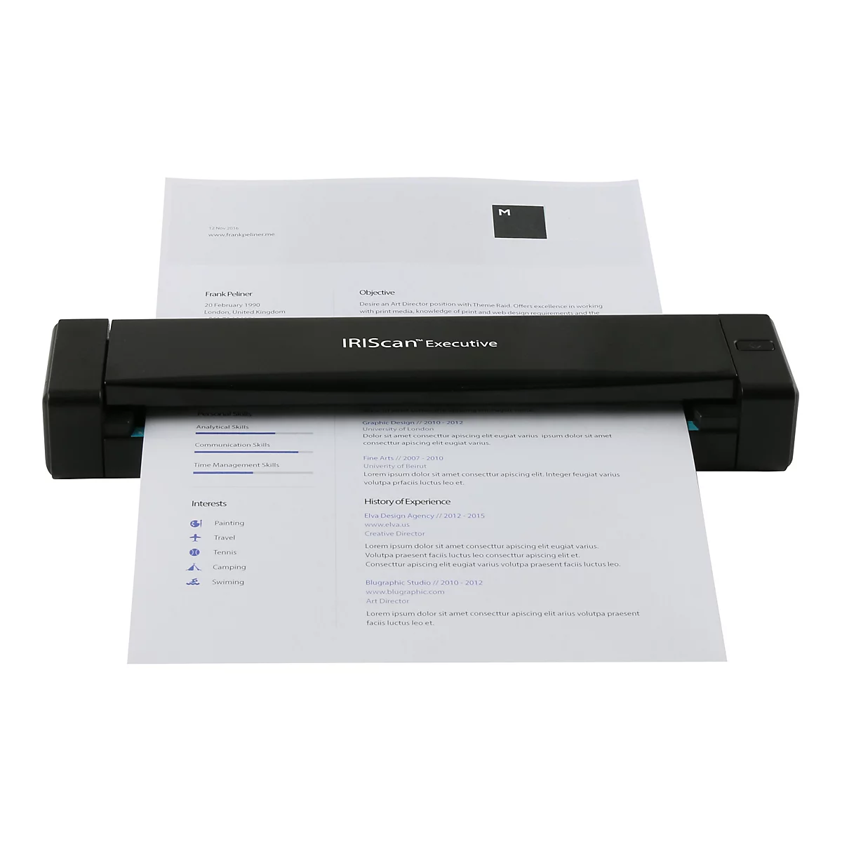 IRIS IRIScan Executive 4 - Einzelblatt-Scanner - Dual CIS - Duplex - 216 x 813 mm - 600 dpi x 600 dpi