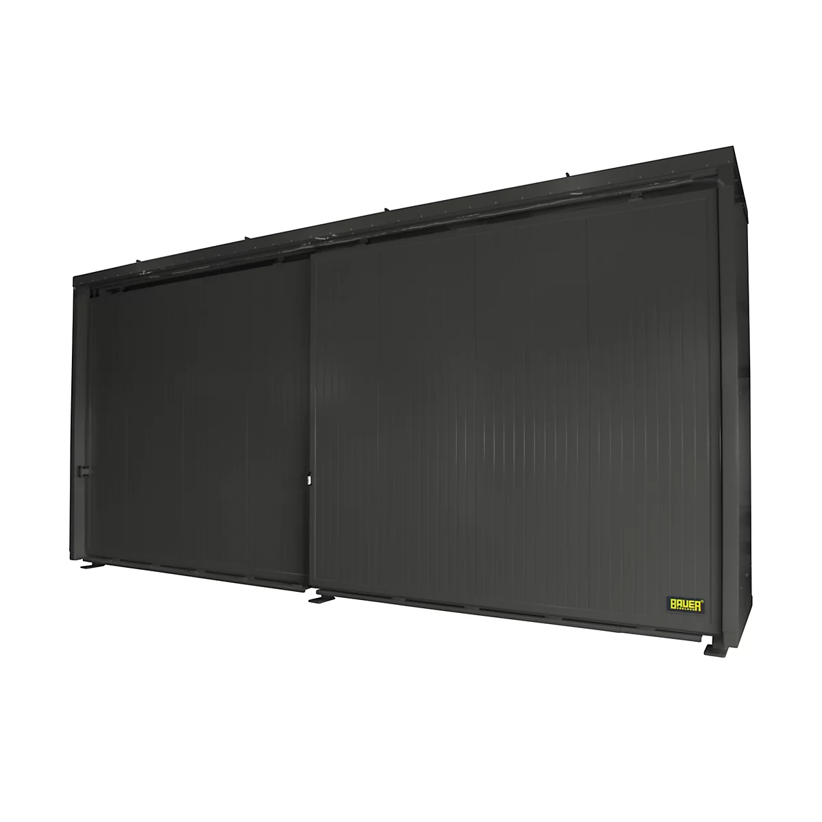 Isolierter Regalcontainer BAUER CEH 75-2, Stahl, Schiebetor, B 7800 x T 1550 x H 3490 mm, grau