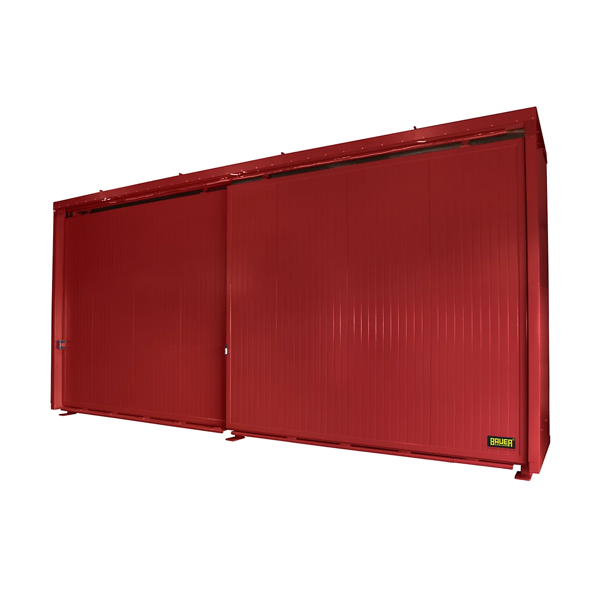 Isolierter Regalcontainer BAUER CEH 75-2, Stahl, Schiebetor, B 7800 x T 1550 x H 3490 mm, rot