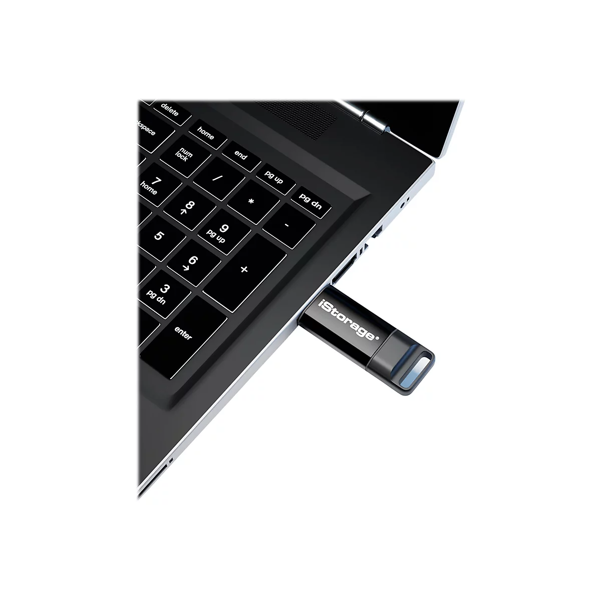 iStorage datAshur BT - USB Flash-Laufwerk (biometrisch) - verschlüsselt - 128 GB - USB 3.2 Gen 1