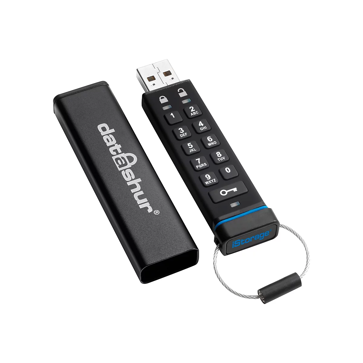 iStorage datAshur - USB-Flash-Laufwerk - verschlüsselt - 8 GB - USB 2.0