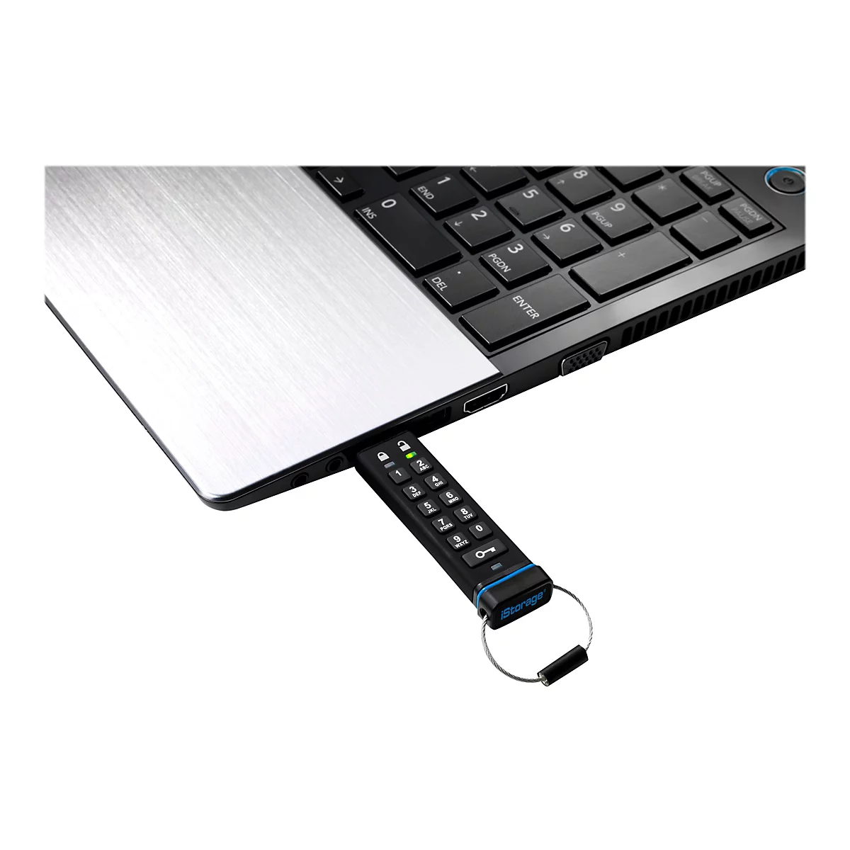 iStorage datAshur - USB-Flash-Laufwerk - verschlüsselt - 8 GB - USB 2.0
