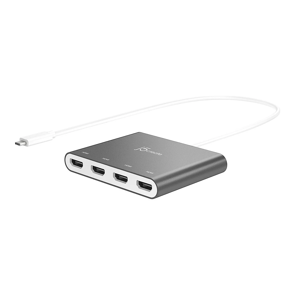 j5create JCA366 - Videoadapter - 24 pin USB-C männlich zu HDMI weiblich - 50 cm - Silber - 1080p-Unterstützung, 60 Hz