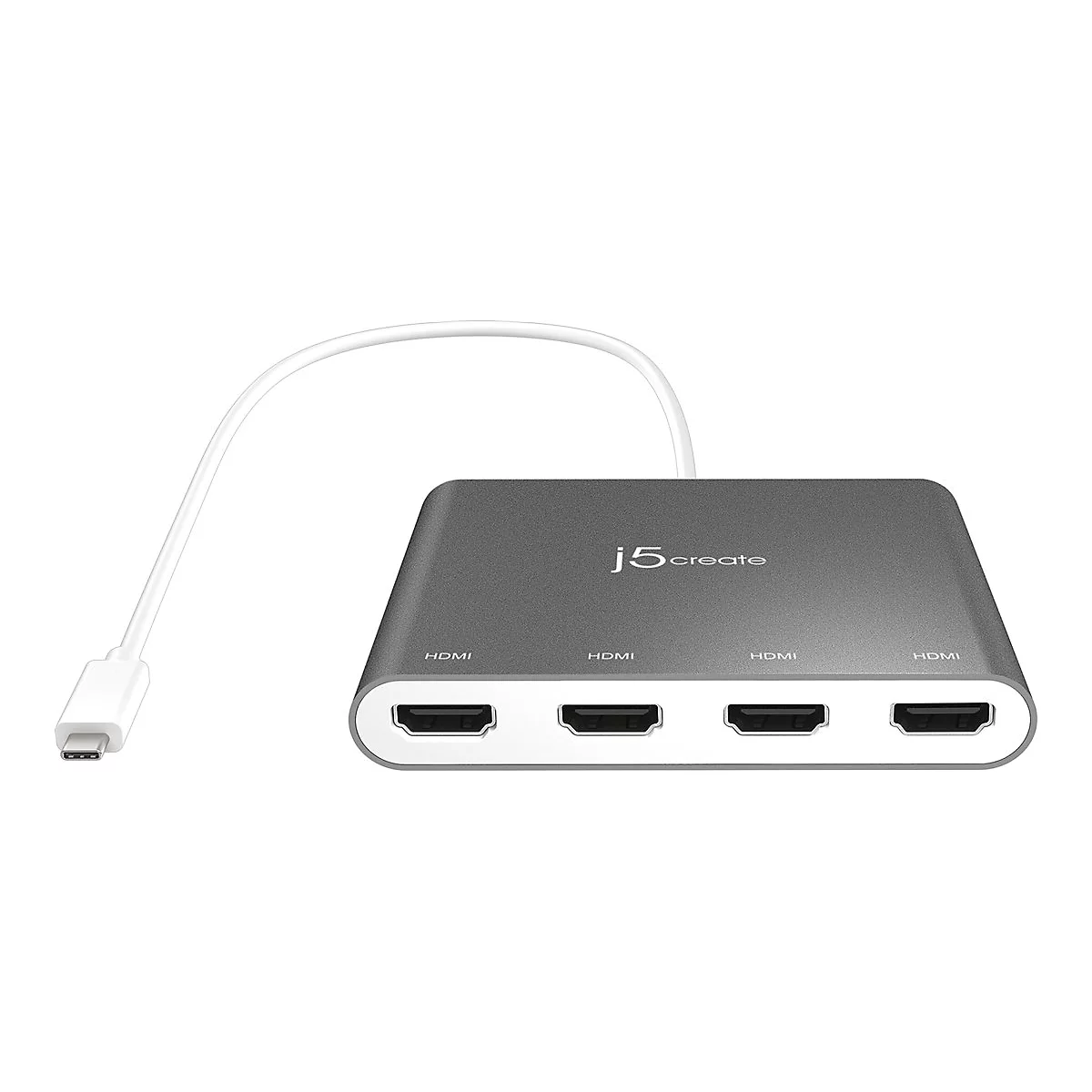 j5create JCA366 - Videoadapter - 24 pin USB-C männlich zu HDMI weiblich - 50 cm - Silber - 1080p-Unterstützung, 60 Hz