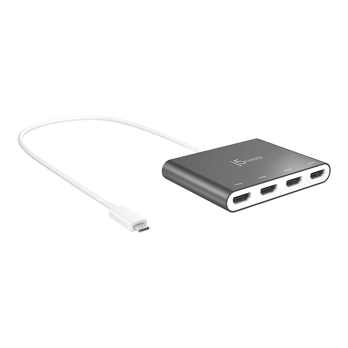 j5create JCA366 - Videoadapter - 24 pin USB-C männlich zu HDMI weiblich - 50 cm - Silber - 1080p-Unterstützung, 60 Hz