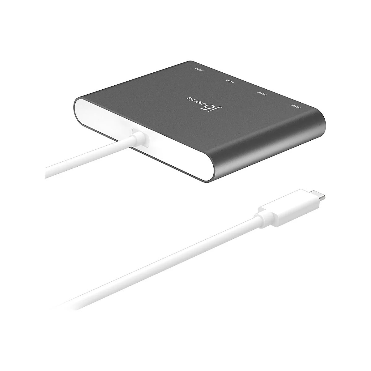 j5create JCA366 - Videoadapter - 24 pin USB-C männlich zu HDMI weiblich - 50 cm - Silber - 1080p-Unterstützung, 60 Hz