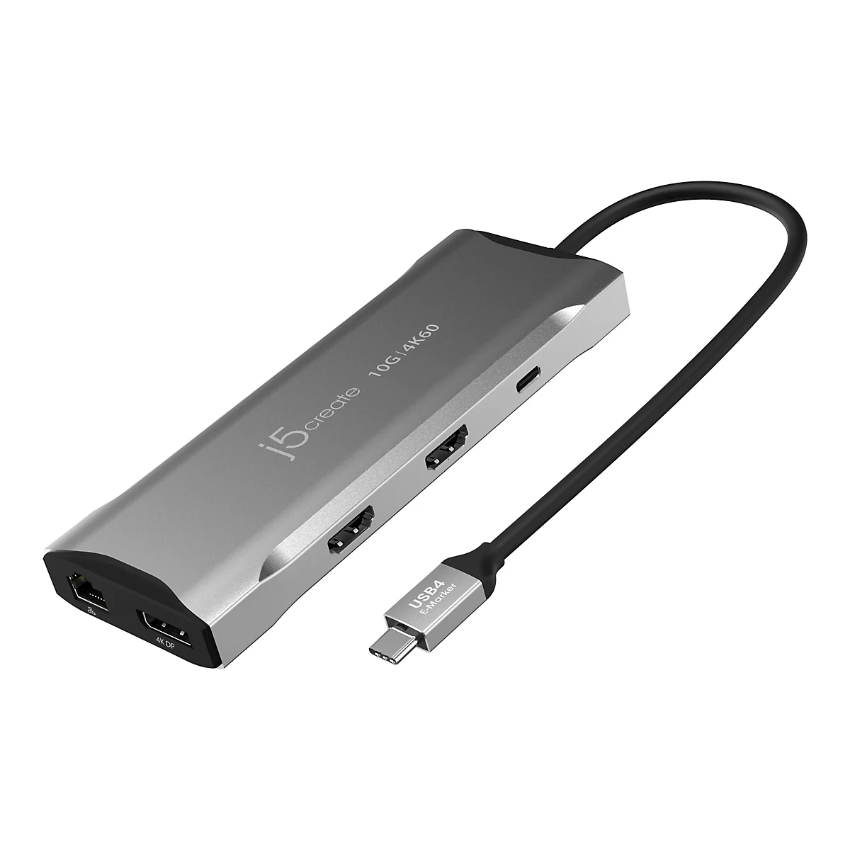 j5create JCD397-N - Mini-Dock - USB-C / USB4 / Thunderbolt 3 / Thunderbolt 4 - 2 x HDMI, DP - 1GbE