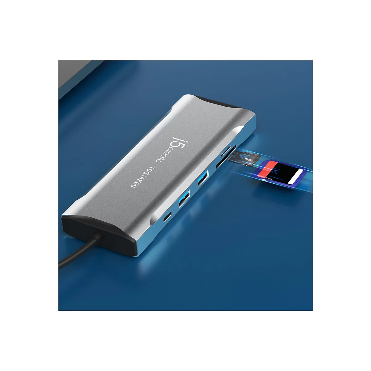 j5create JCD397-N - Mini-Dock - USB-C / USB4 / Thunderbolt 3 / Thunderbolt 4 - 2 x HDMI, DP - 1GbE