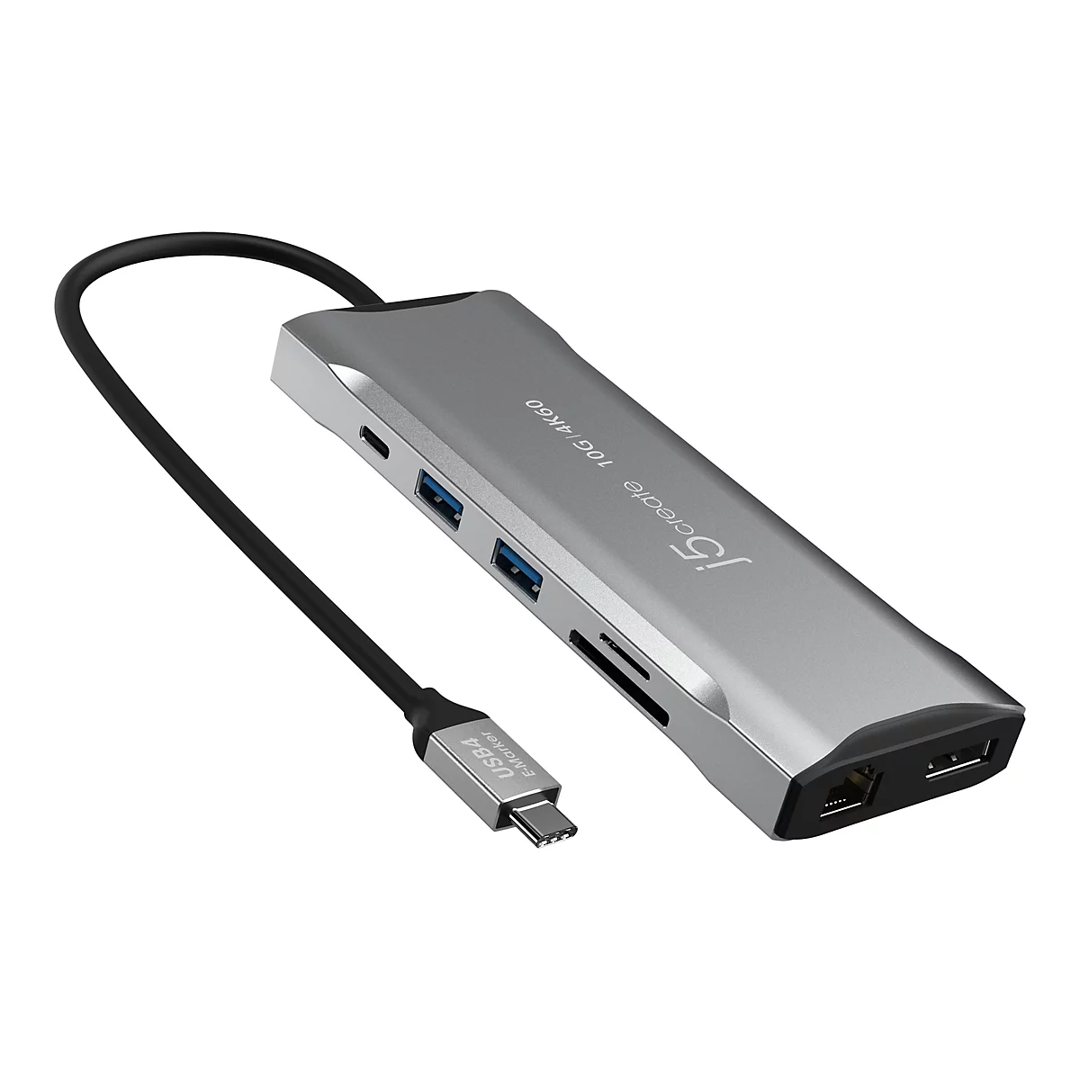 j5create JCD397-N - Mini-Dock - USB-C / USB4 / Thunderbolt 3 / Thunderbolt 4 - 2 x HDMI, DP - 1GbE