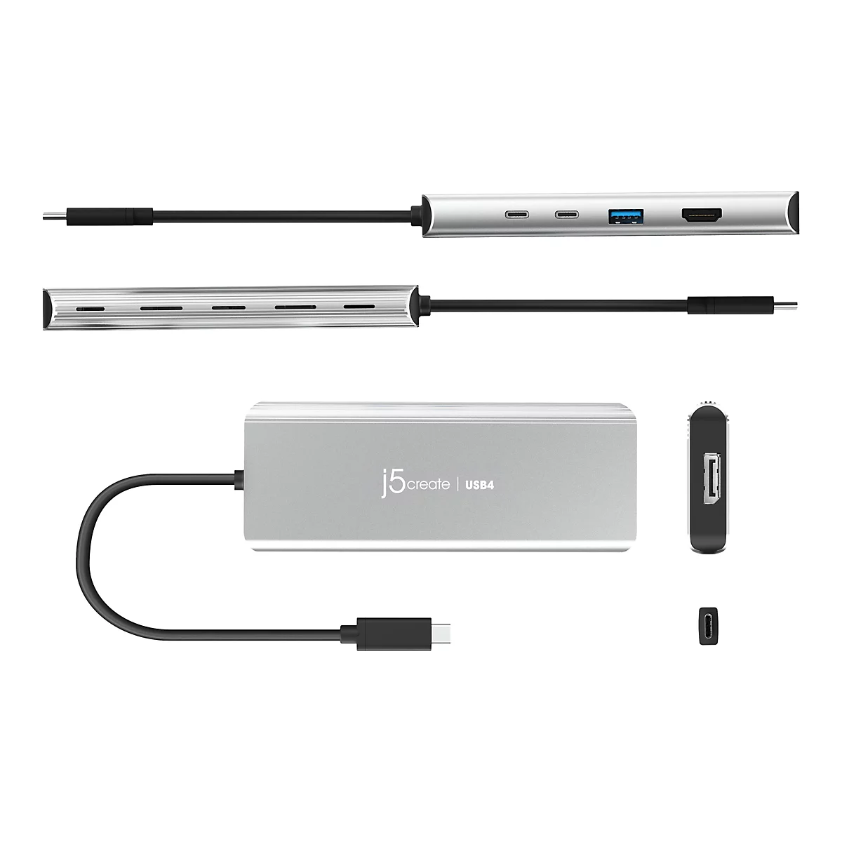 j5create JCD401 - Dockingstation - USB-C / USB4 / Thunderbolt 3 / Thunderbolt 4 - HDMI, DP, USB-C