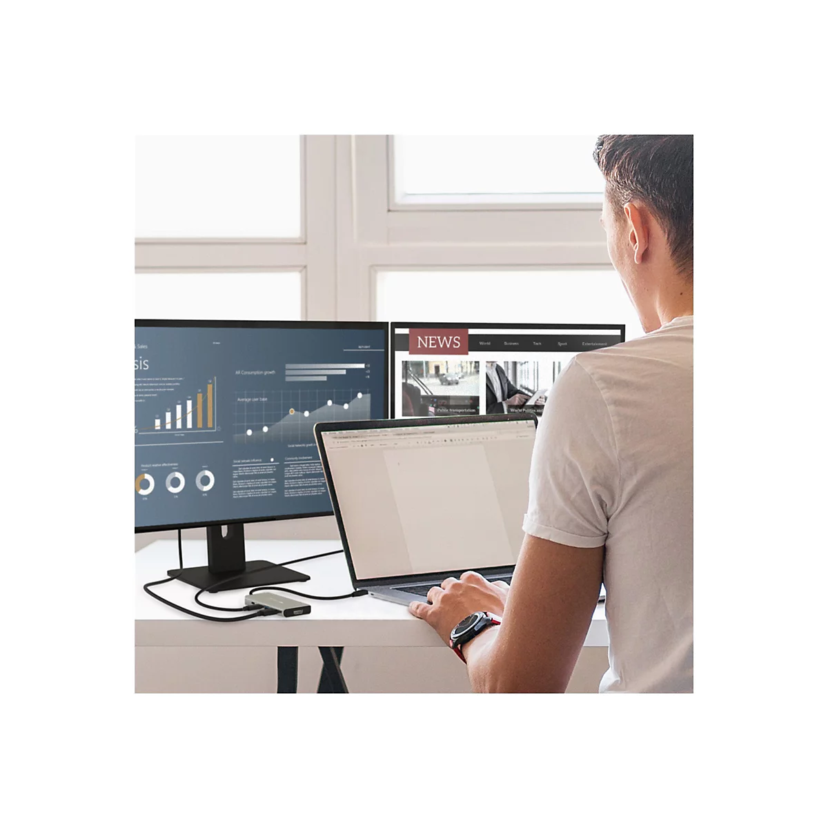 j5create JCD401 - Dockingstation - USB-C / USB4 / Thunderbolt 3 / Thunderbolt 4 - HDMI, DP, USB-C