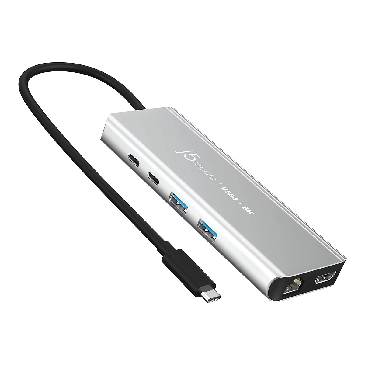 j5create JCD403-N - Dockingstation - USB-C / USB4 / Thunderbolt 3 / Thunderbolt 4 - HDMI - 1GbE, 2.5GbE
