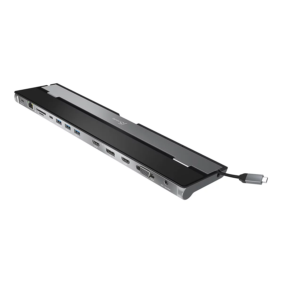 j5create JCD543 - Dockingstation - USB-C 3.1 Gen 1 - VGA, 2 x HDMI, DP - 1GbE