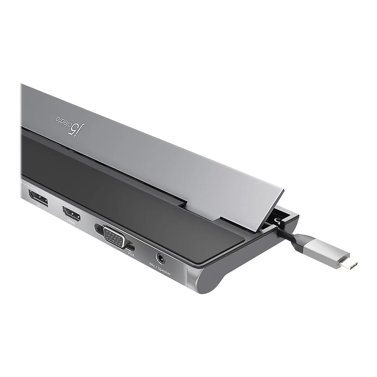 j5create JCD543P - Dockingstation - USB-C 3.1 Gen 1 - VGA, 2 x HDMI, DP - 1GbE - 100 Watt