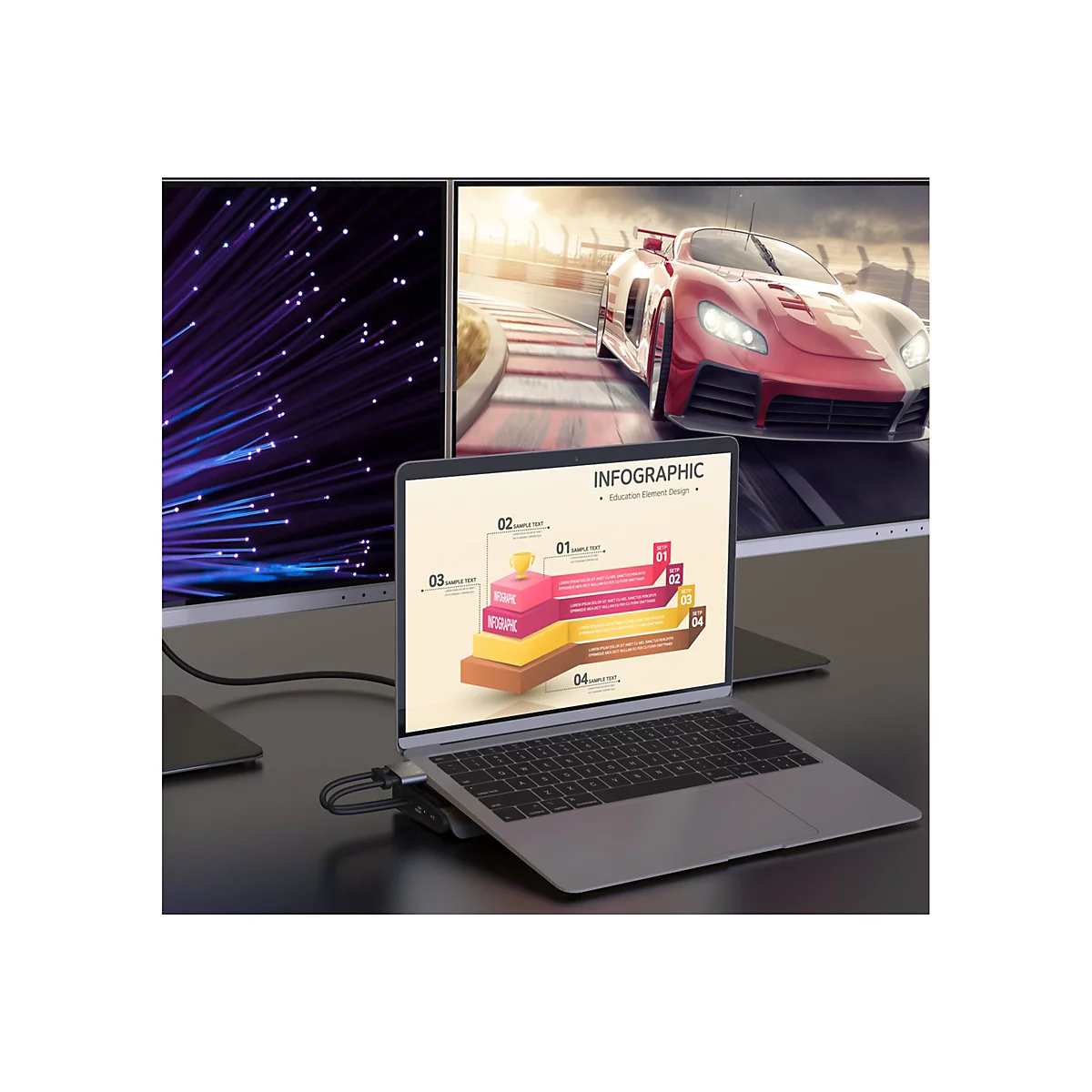 j5create JCD552 - Dockingstation - USB-C 3.2 Gen 2 x 2 - HDMI, DP - 1GbE