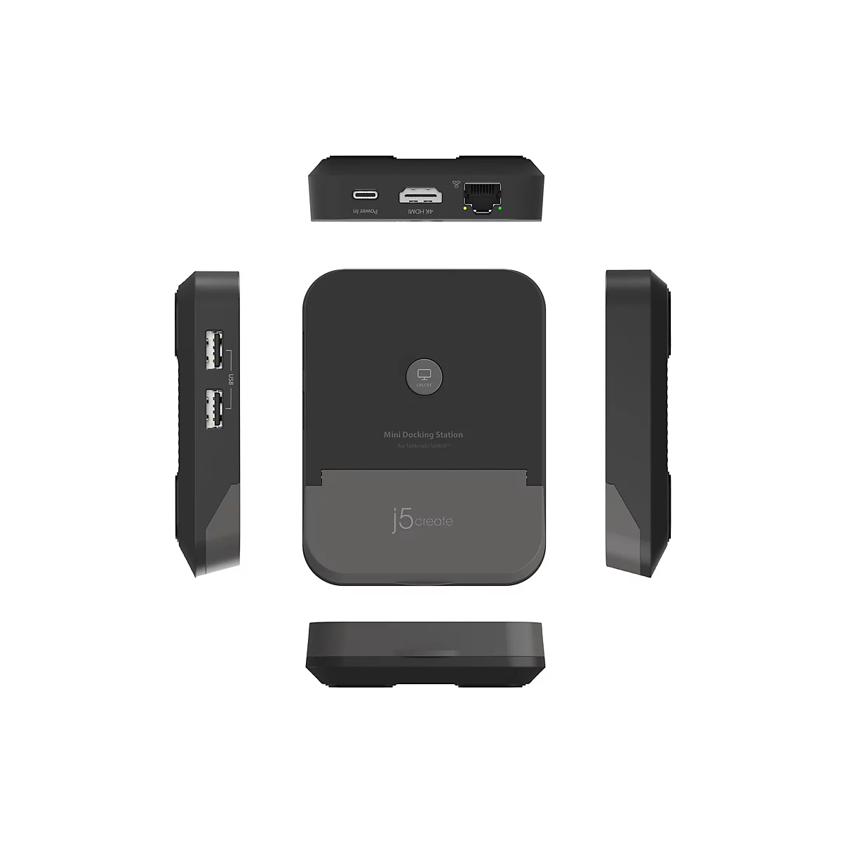 j5create JCD620 - Mini-Dock - für Nintendo Switch - USB-C - HDMI - 1GbE