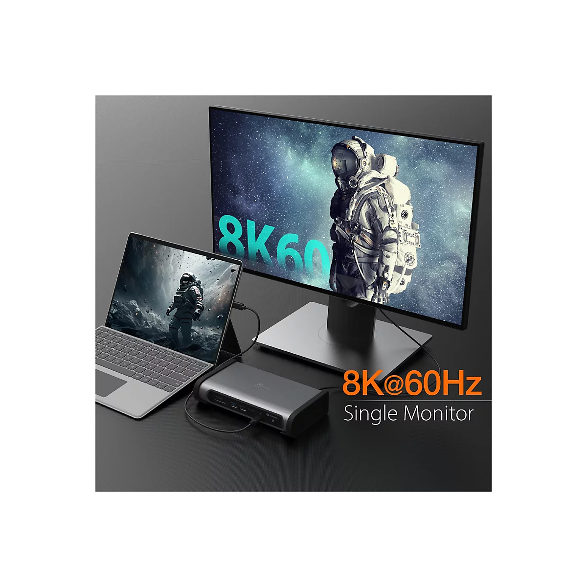j5create JTD568 - Dockingstation - Thunderbolt 4 - 2 x HDMI, 2 x DP - 2.5GbE, 1GbE - 135 Watt