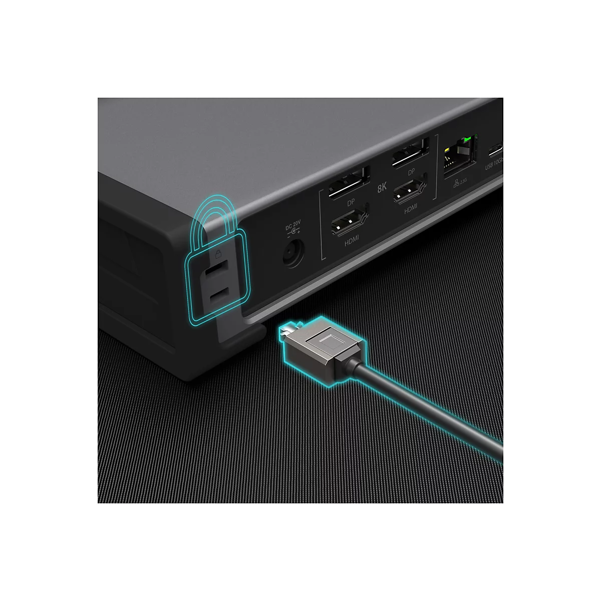 j5create JTD568 - Dockingstation - Thunderbolt 4 - 2 x HDMI, 2 x DP - 2.5GbE, 1GbE - 135 Watt