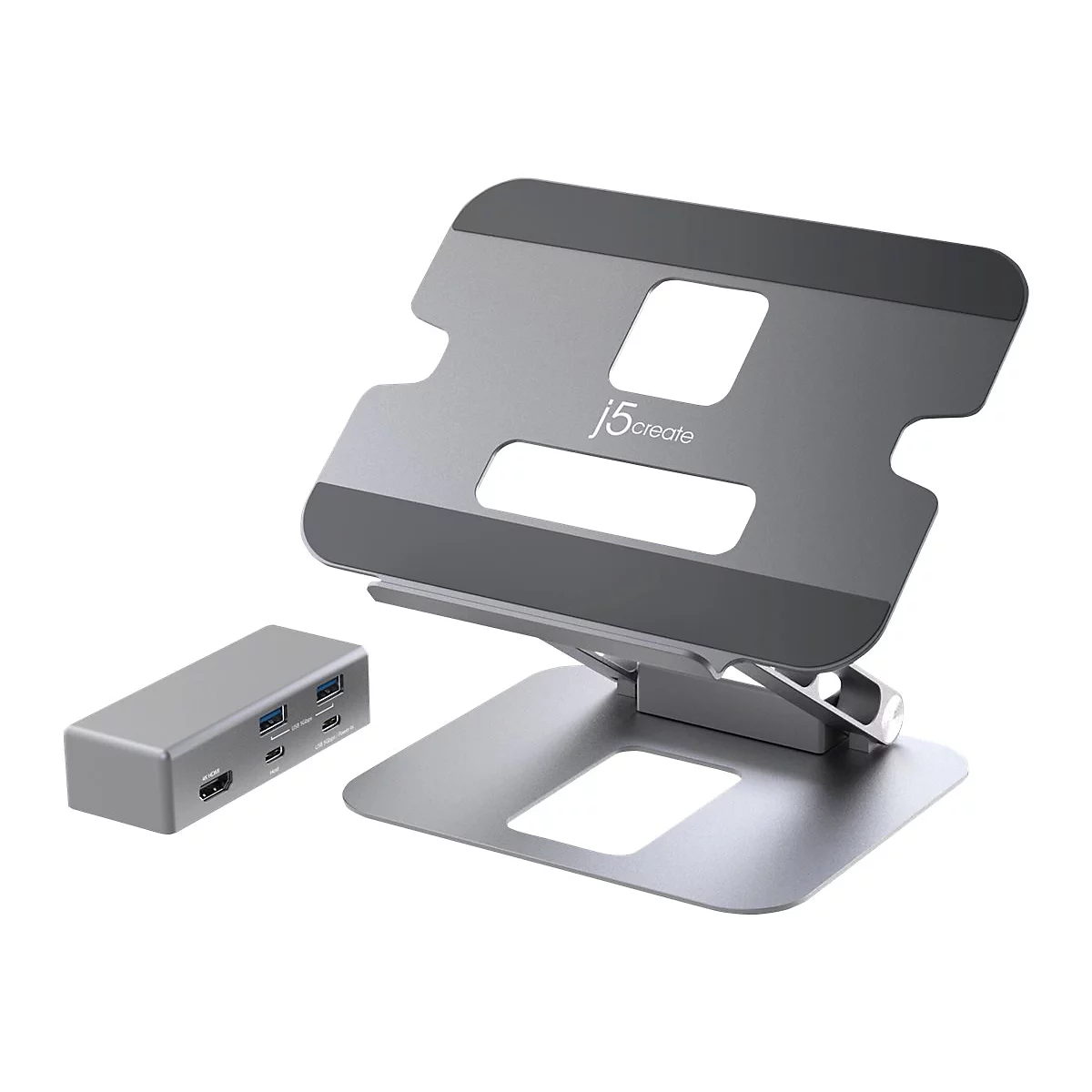 j5create JTS327 - Dockingstation + Notebook-Halterung - USB-C / Thunderbolt 3 / Thunderbolt 4 - HDMI