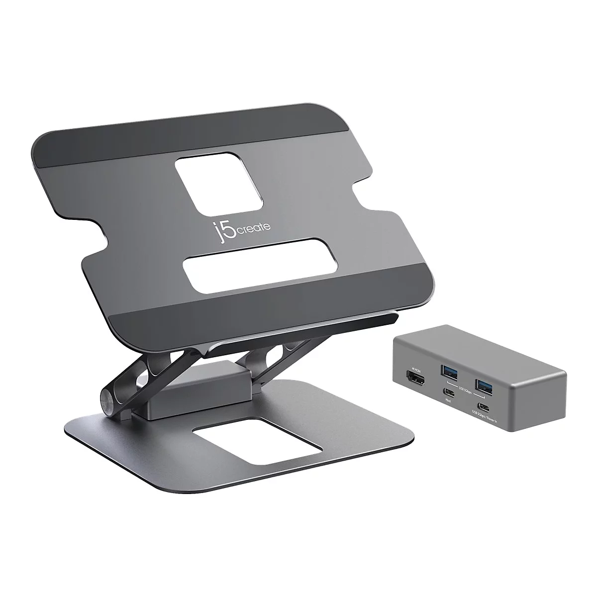 j5create JTS327 - Dockingstation + Notebook-Halterung - USB-C / Thunderbolt 3 / Thunderbolt 4 - HDMI