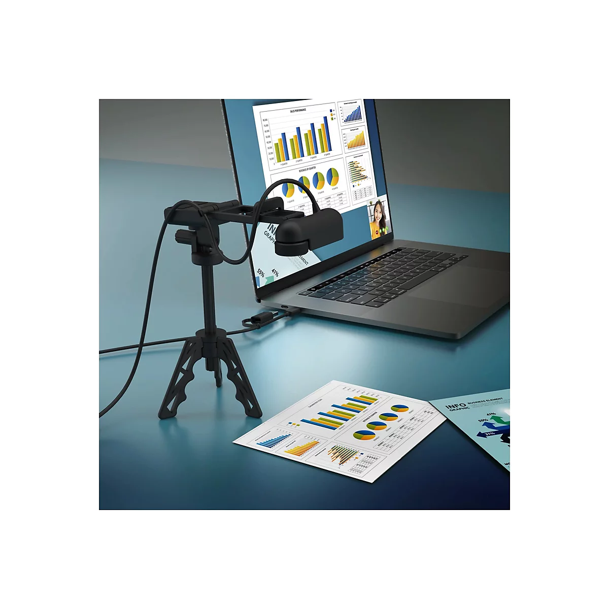 j5create JVU250 - Webcam - Farbe - 2 MP - 1920 x 1080 - Audio