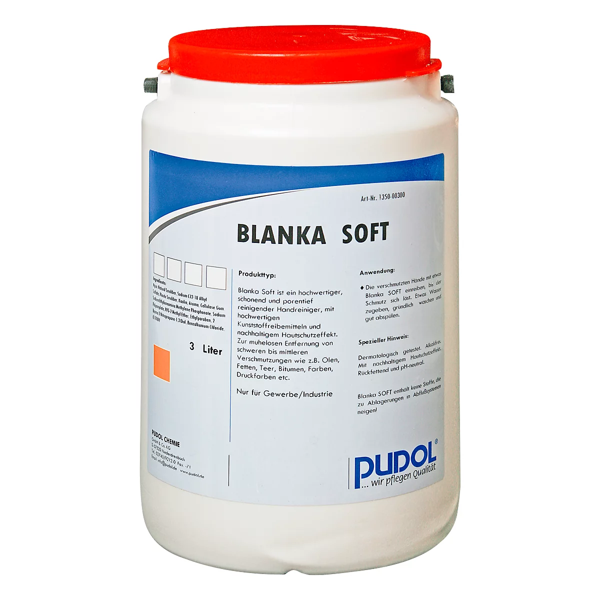 Jabón de manos PUDOL Blanka Soft, 3 l