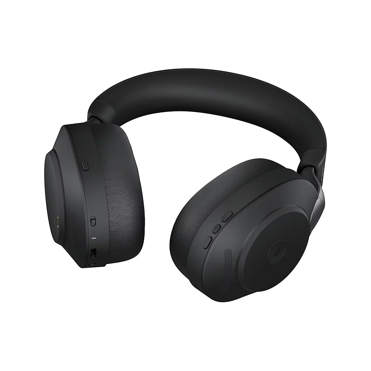 Gros plan sur un casque noir, détaillé et de haute qualité.