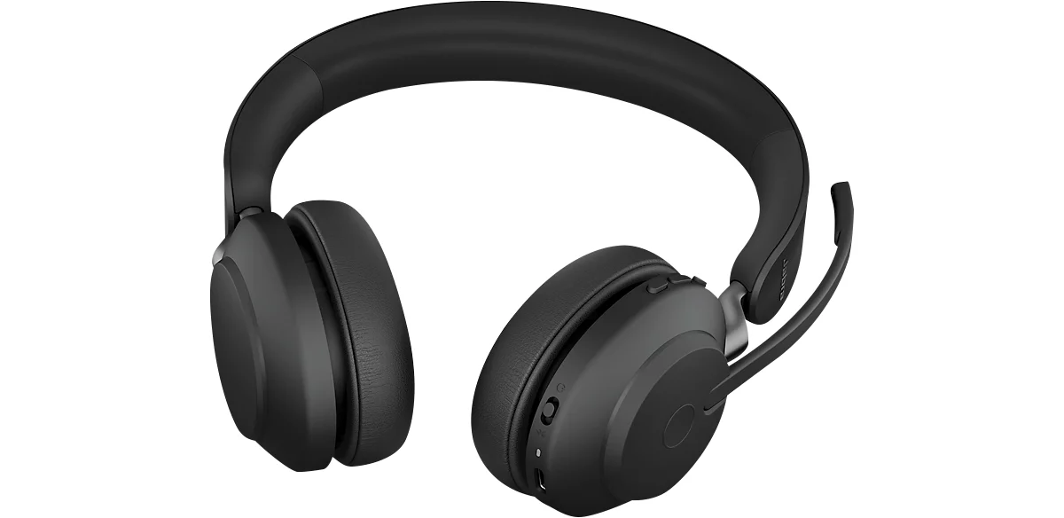 Jabra Headset Evolve2 65 Stereo, Bluetooth, MS Teams, Akku 35h (Anrufe) o. 37h (Musik), schwarz