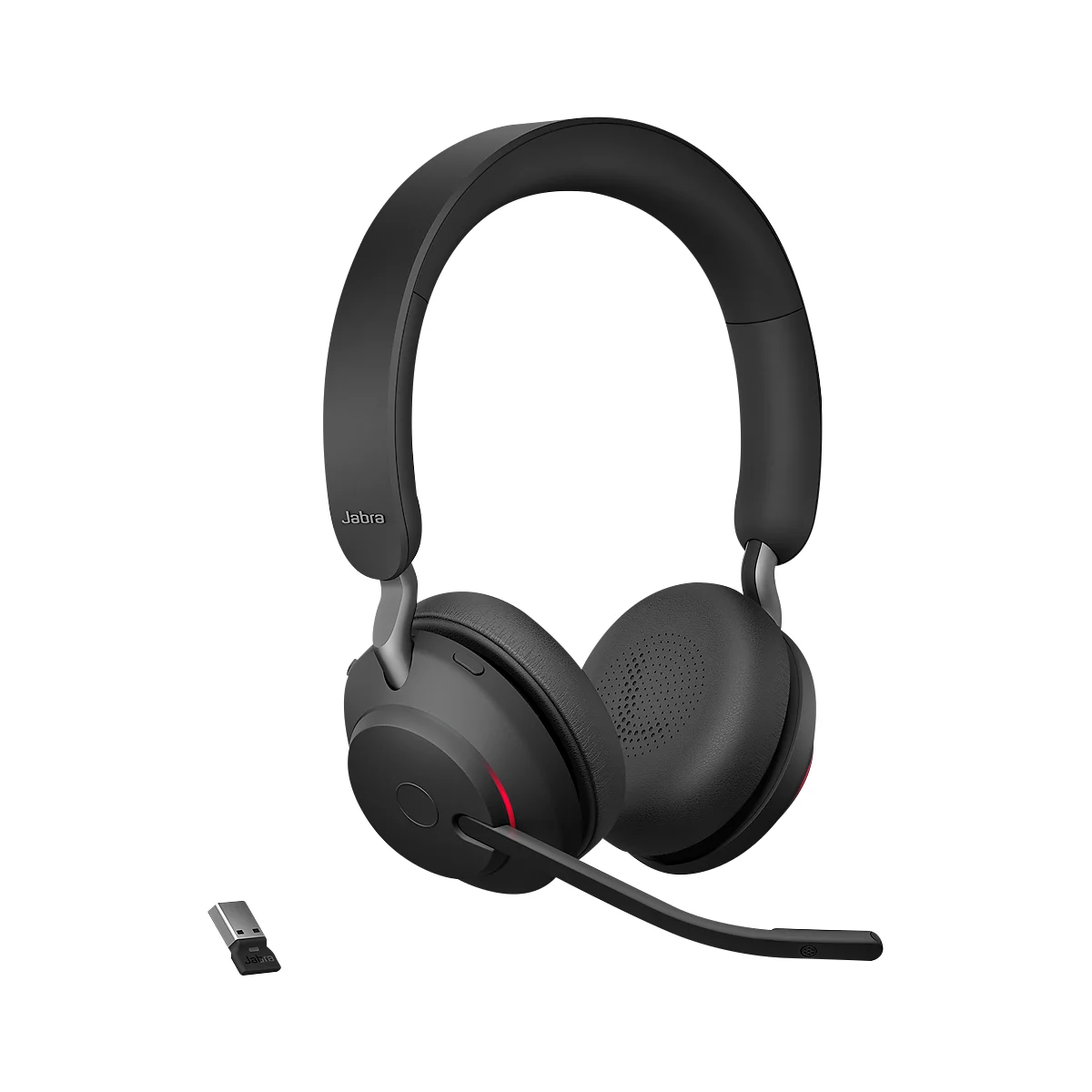 Jabra Headset Evolve2 65 Stereo, Bluetooth, MS Teams, batterij 35h (gesprekken) o. 37h (muziek), zwart