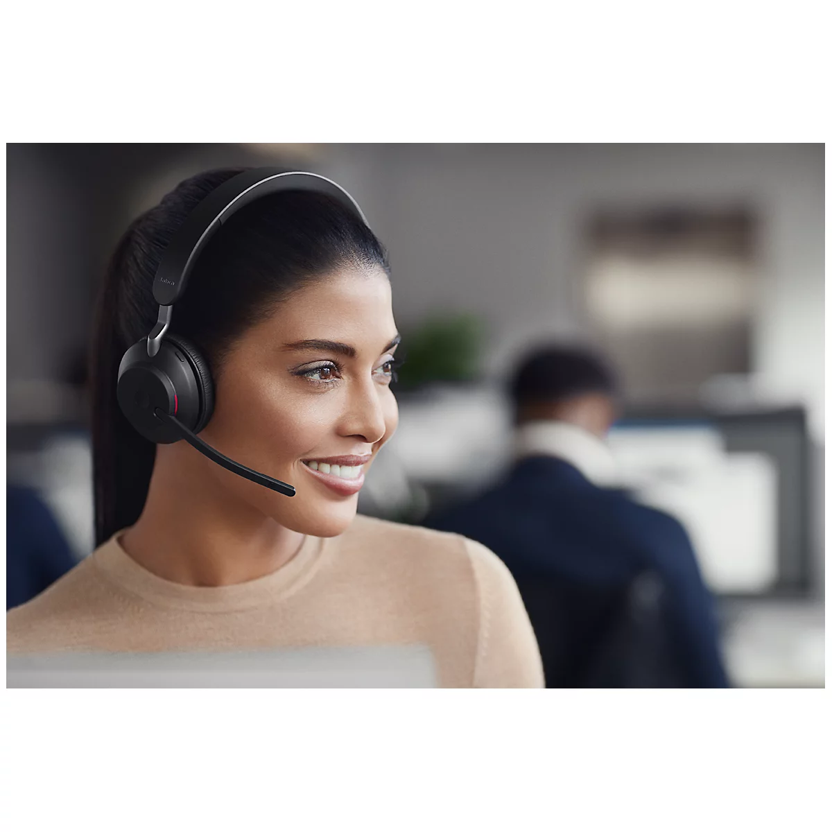 Jabra Headset Evolve2 65 Stereo, Bluetooth, MS Teams, batterij 35h (gesprekken) o. 37h (muziek), zwart