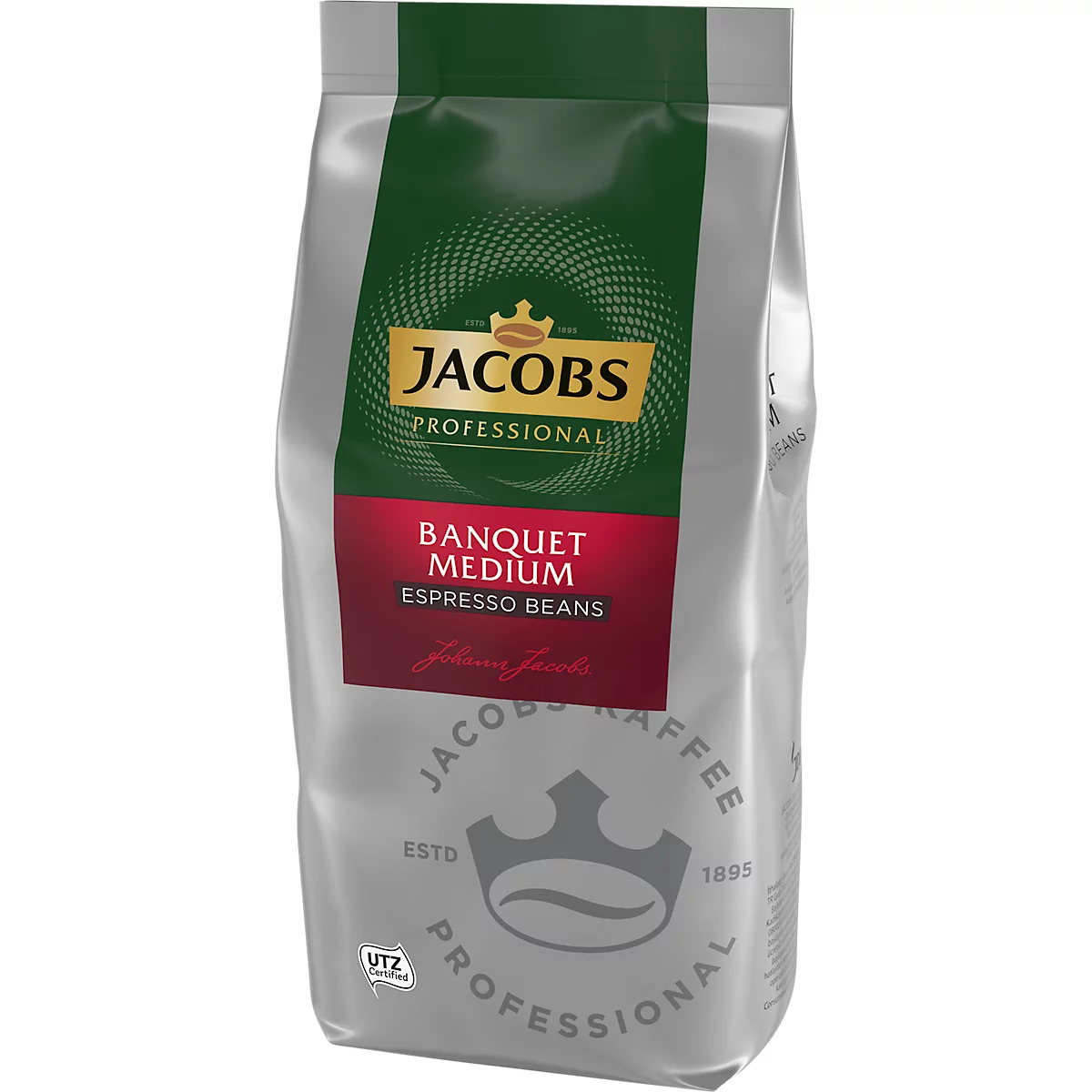 Jacobs Banquet Medium Espresso en grains, grains entiers, 1 kg