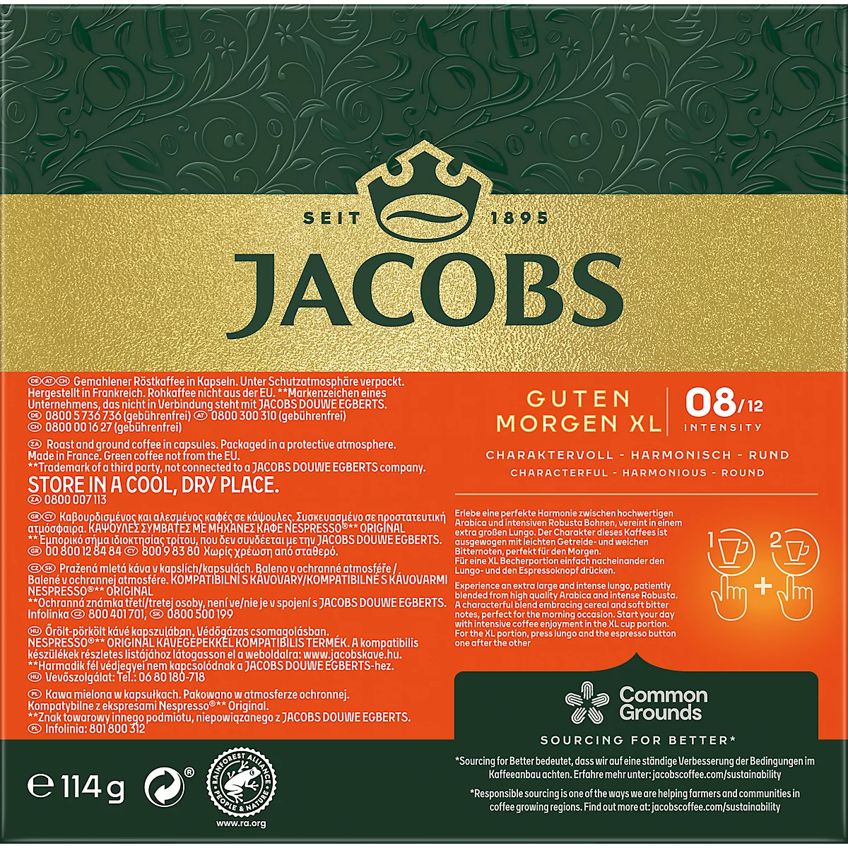 Jacobs 'Guten Morgen XL Intense' Kapseln, 20 Stück
