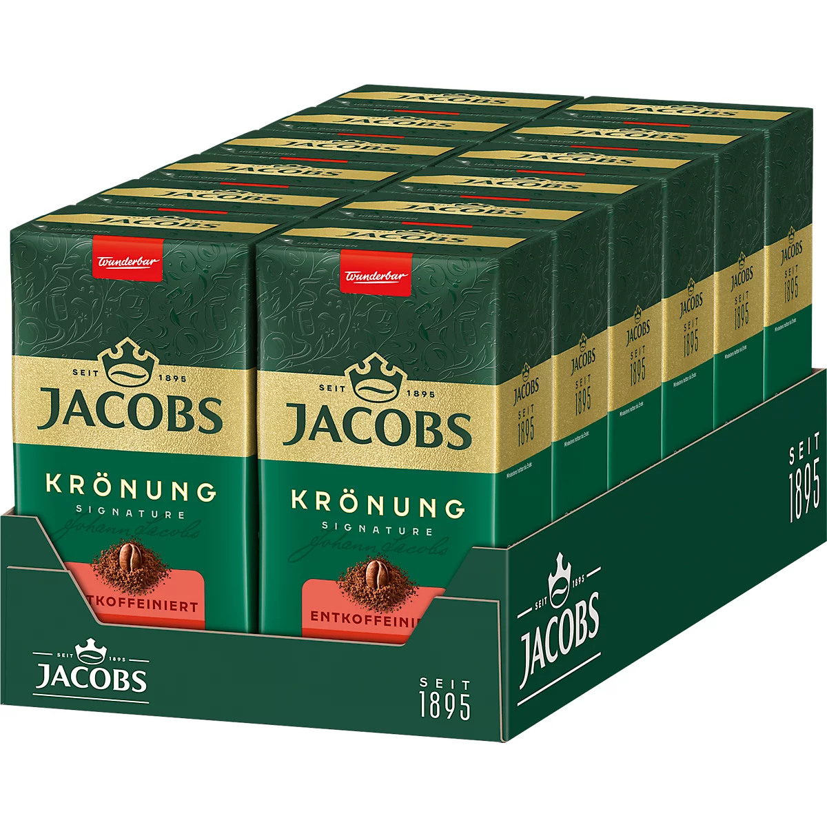 Jacobs Krönung Filterkaffee, entkoffeiniert, 500 g