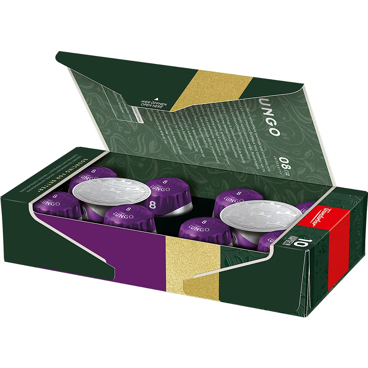 Jacobs Lungo 8 Classico Kaffeekapseln, Röstkaffee, 10 x 52 g, Nespresso®-kompatibel, UTZ-zertifiziert