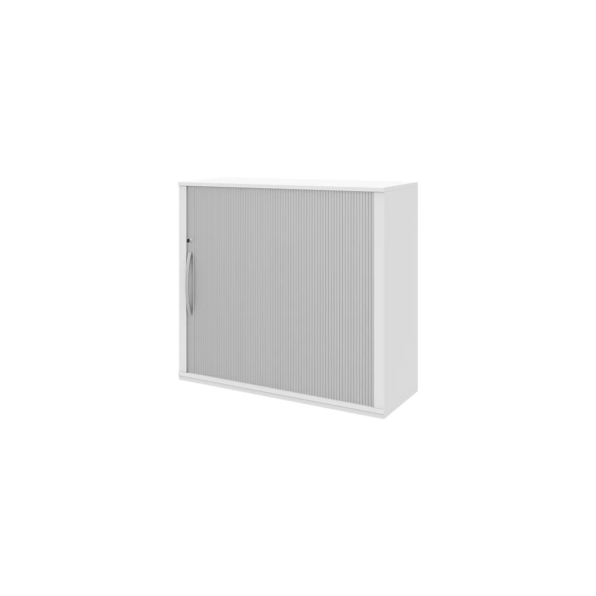 Jalousien-Anbauschrank BARI, 4 Böden, rechts öffnend, Schloss & Mitteltrennwand, B 1200 x T 430 x H 1117 mm, weiß