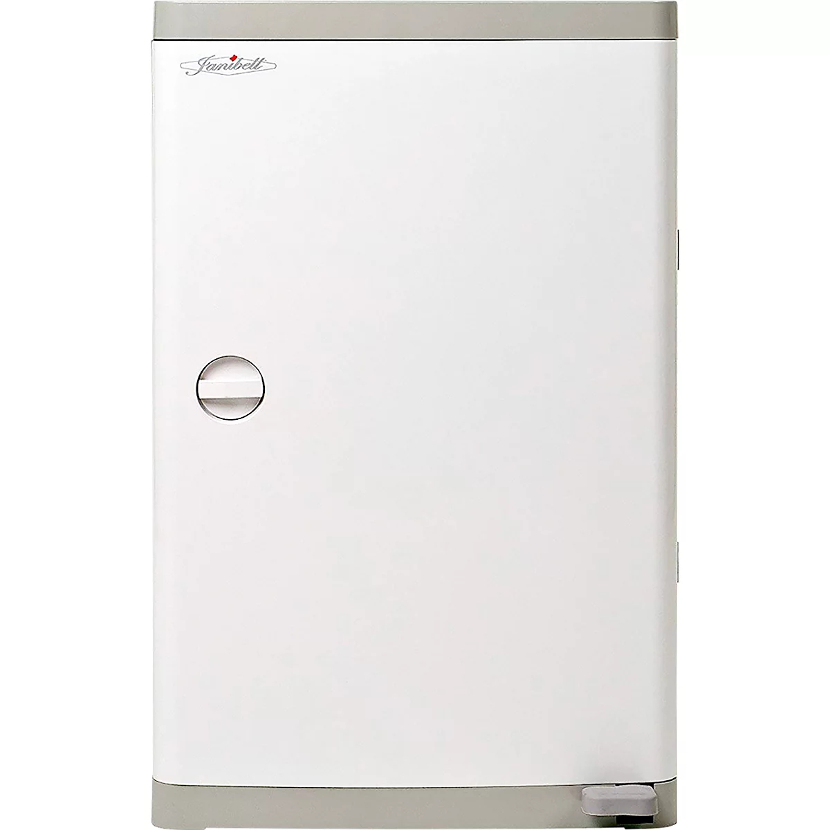 Janibell luieremmer, inhoud 43 l, met voetpedaal &amp; dubbel deksel, L 140 x B 292 x H 422 mm, ABS kunststof, wit