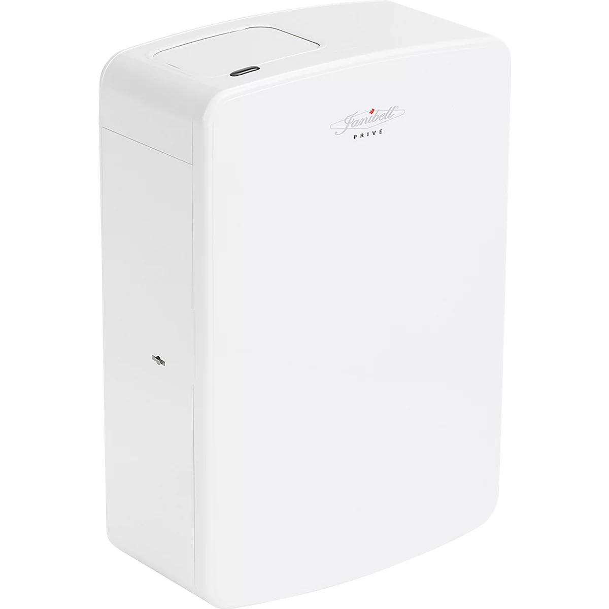 Janibell Privé afvalemmer, 7,5 l inhoud, sensortechnologie, afsluitbaar, L 140 x B 292 x H 422 mm, ABS kunststof, wit