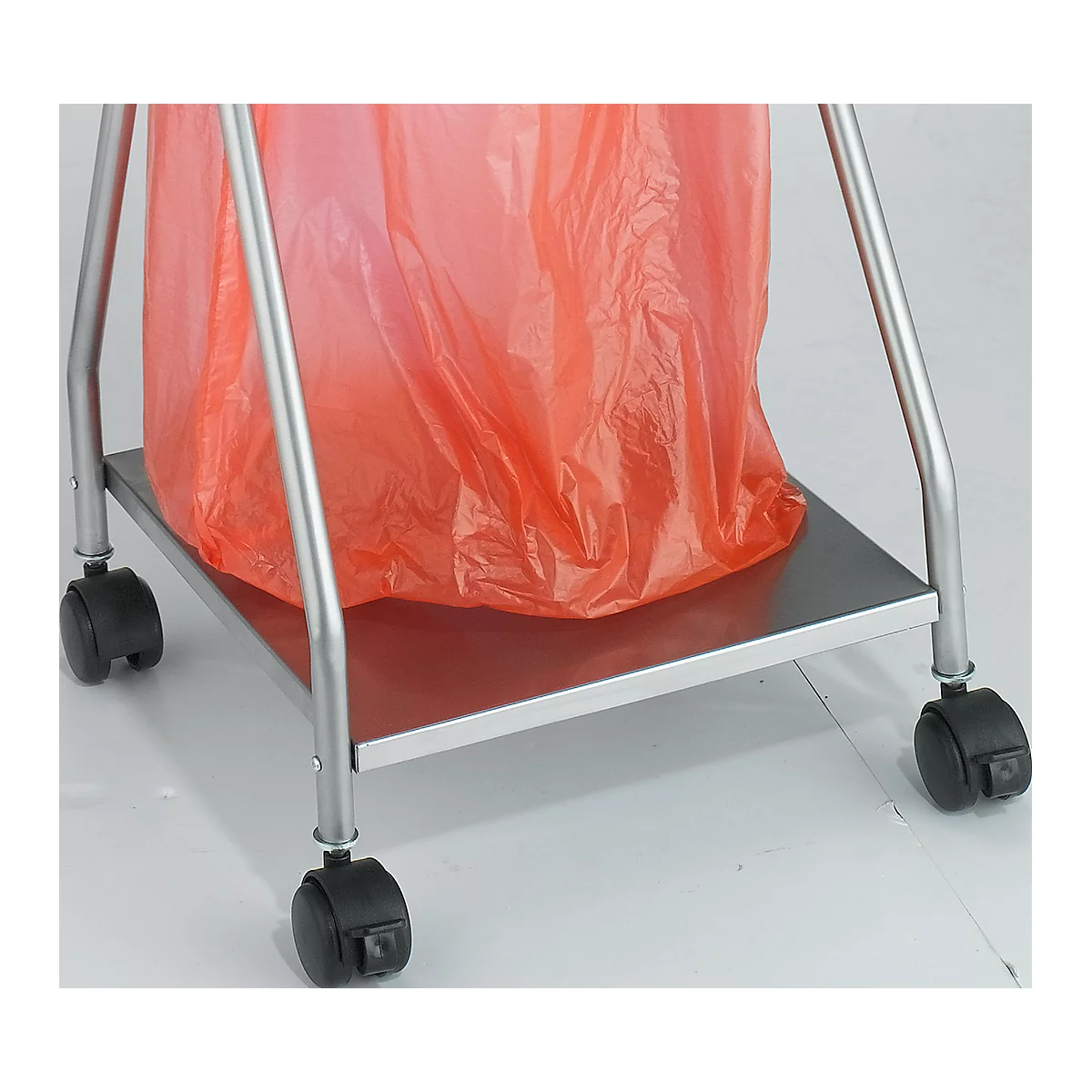 Jeu de 4 roulettes pour support pour sac poubelle de 70 litres avec socle et couvercle