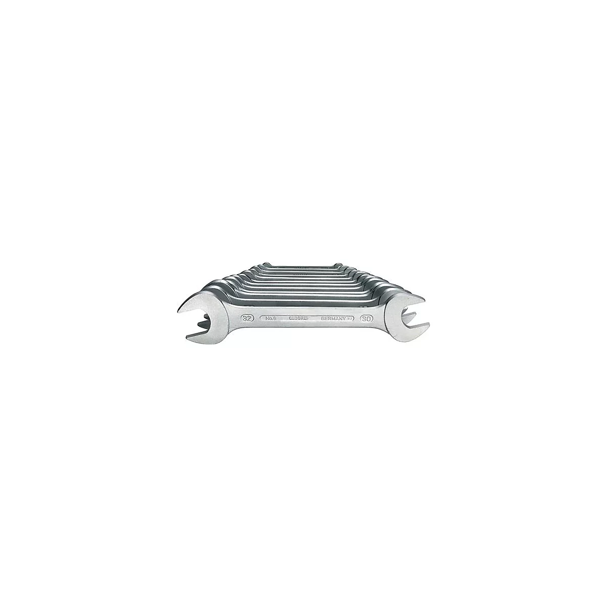 Jeu de clés à fourche double Gedore 6-100, 10 pièces, SW 6-32 mm, acier CV, six pans