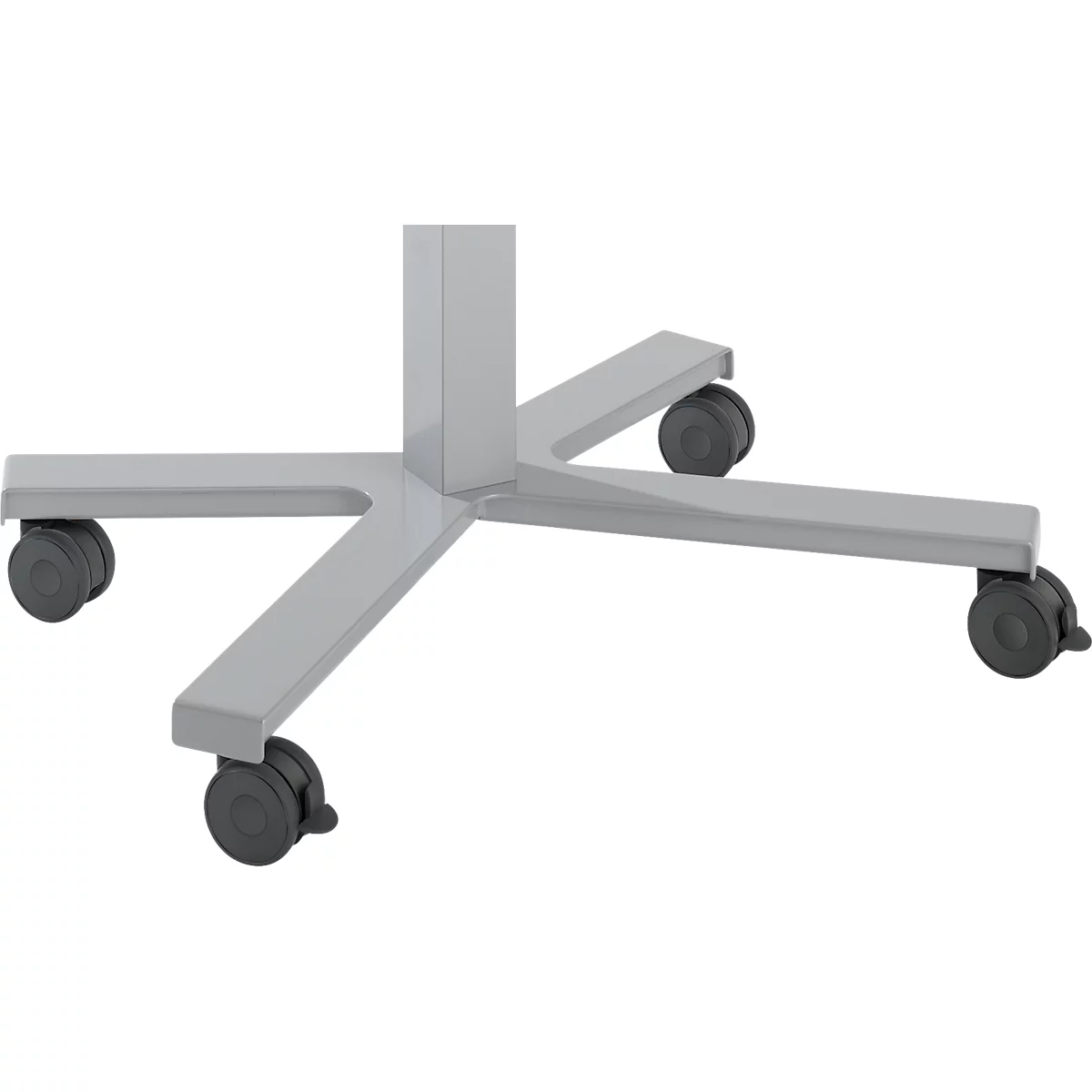 Jeu de roulettes, pour pupitres électroniques de bureau à domicile NowyStyl réglables en hauteur avec socle, 4 pièces, Ø 75 mm chacune, noir