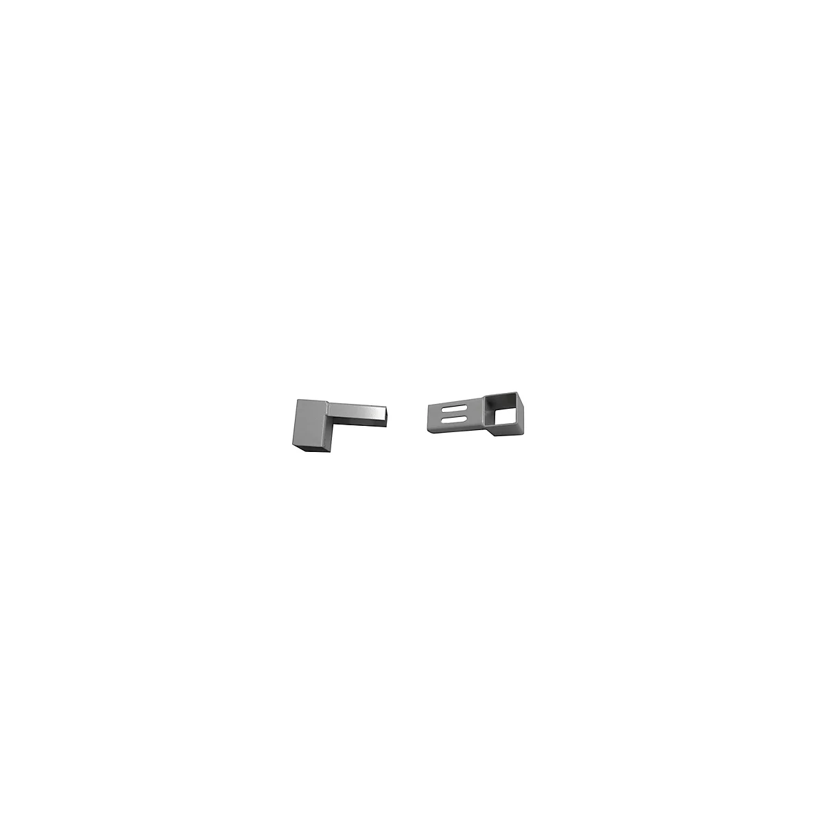 Jeu de supports pour panneaux perforés Treston RL120, RL150 et RL180, acier gris clair, 4 pièces