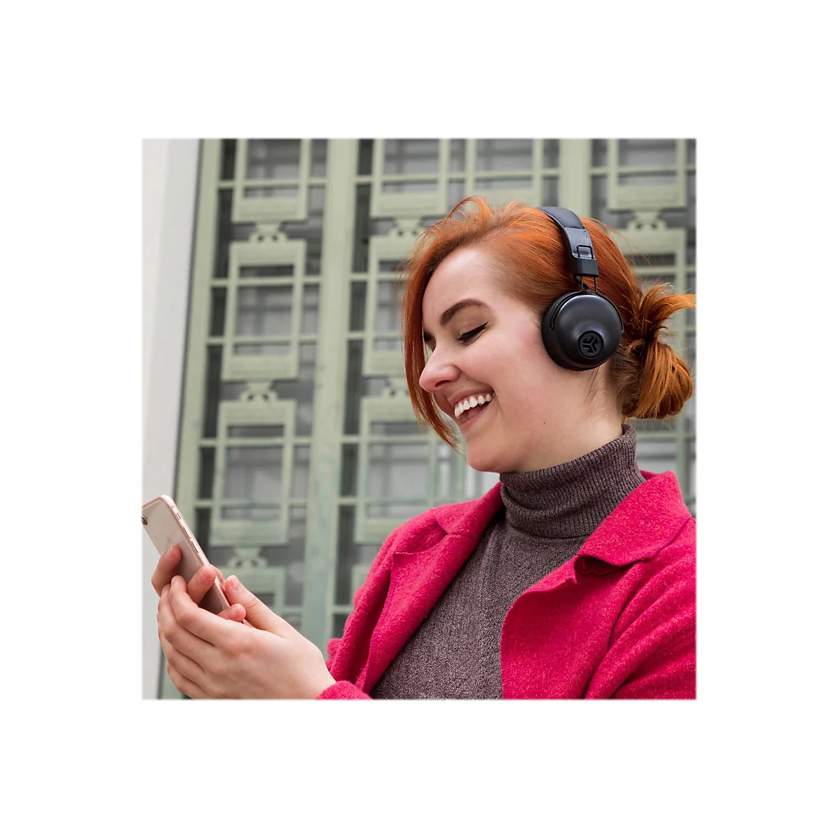 JLab Audio JBuddies Studio - Kopfhörer mit Mikrofon - On-Ear - Bluetooth - kabellos - Schwarz