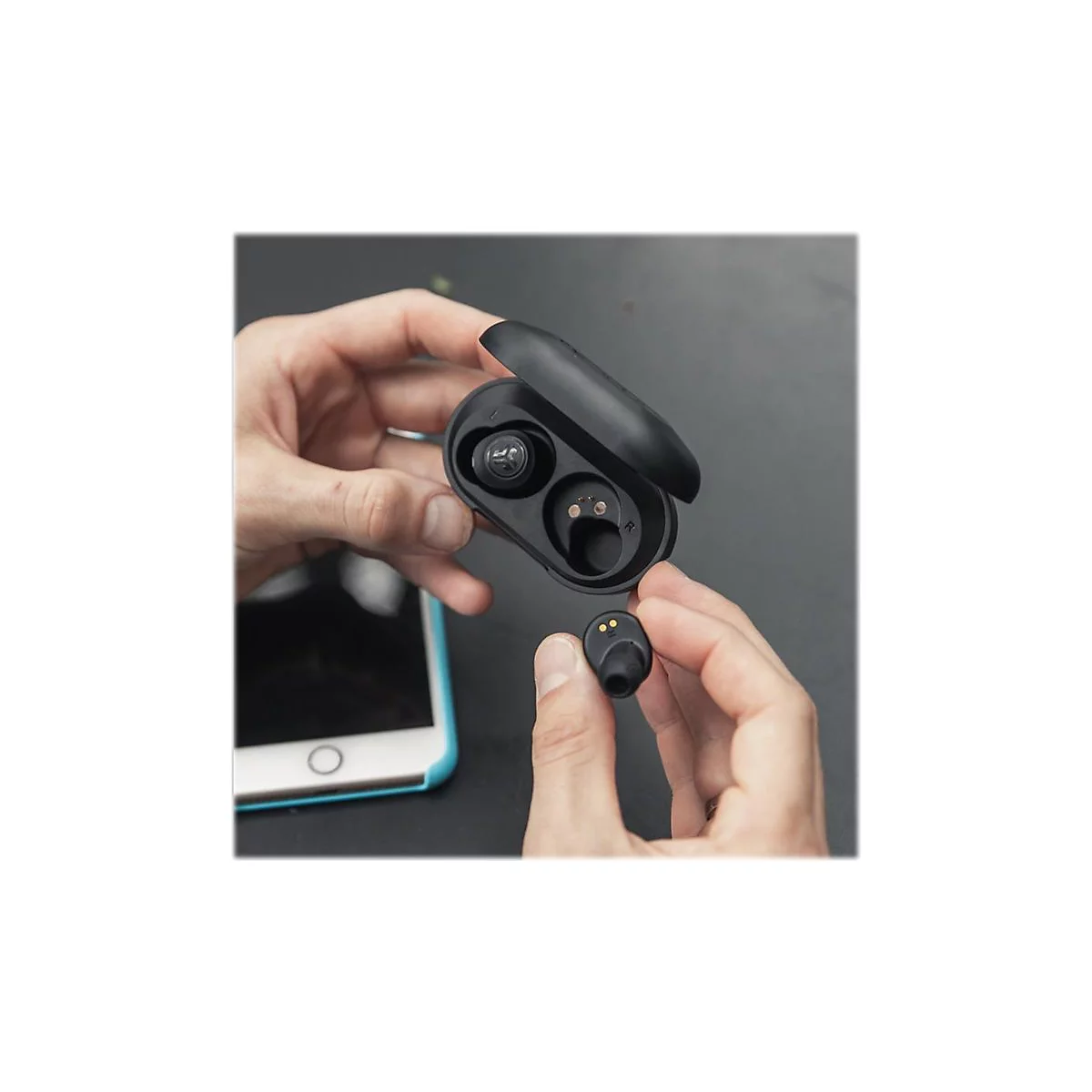 JLab Audio JBuds Air True Wireless Earbuds - True Wireless-Kopfhörer mit Mikrofon - im Ohr - Bluetooth - Schwarz