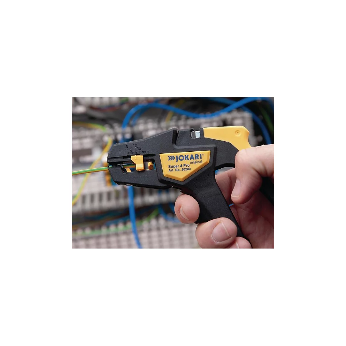 JOKARI Super 4 Pro automatische draadstripper, L 163 mm, 0,2-6 mm², ergonomisch, zijkniptang tot 2,5 mm²