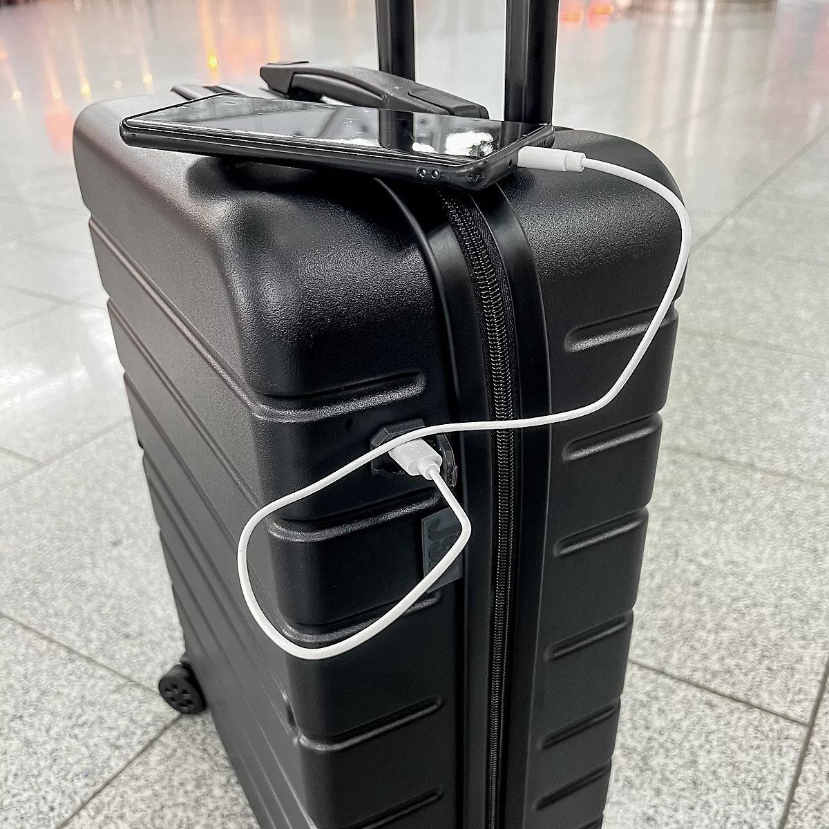 JSA reiskofferset 3-delig, draaggreep, TSA sloten, telescopisch systeem, 360° lichtlopende wielen, ABS, zwart