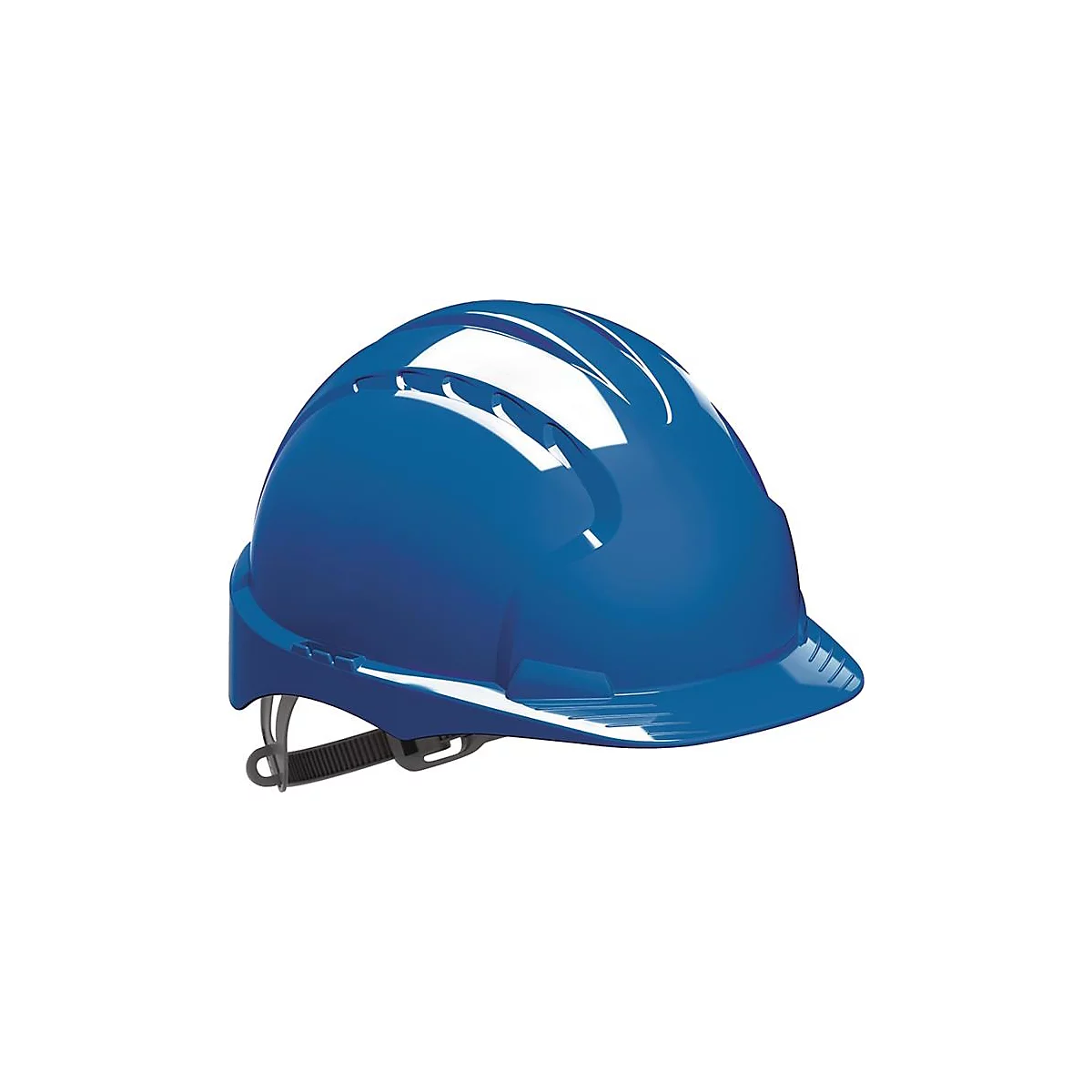 JSP Schutzhelm EVO®2, HDPE, EN 397, blau, 6-Punkt-Gurtsystem, OneTouch™ Gleitverschluss, Kopfumfang 53-64 cm