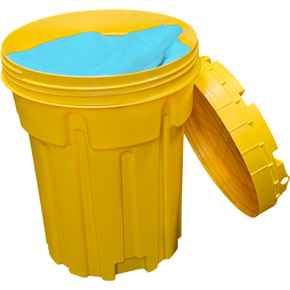 Juego de emergencia para fugas (aceite, azul) en bidón de seguridad, para aceite de div. tipos